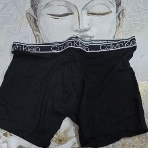 Calvin Klein Men's Black Boxer Briefs with Logo Waistband